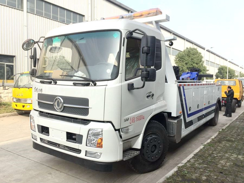 东风天锦单桥拖吊联体一拖一清障车 救援车 拖车图片