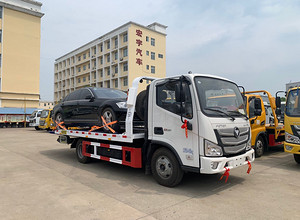 福田欧马可蓝牌一拖二清障车（尾部伸缩板）图片